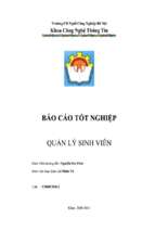 đề tài phân tích thiết kế hệ thống quản lý sinh viên