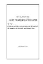 Tiểu luận ứng dụng lập trình song song giải quyết bài toán sắp xếp bằng phương pháp trộn (merge sort)