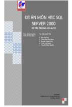 đồ án quản trị sql server 2000 trường hải auto