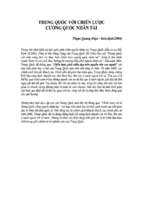 Trung quốc với chiến lược cường quốc nhân tài