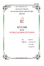 đề tài kỹ thuật lọc trong xử lý ảnh số