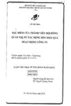 đặc điểm của thành viên hội đồng quản trị nữ tác động đến hiệu quả hoạt động công ty