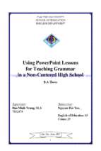 Using powerpoint lessons for teaching grammar in a non centered high school