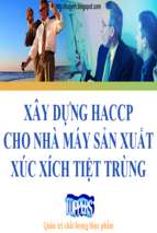 Slide xây dựng hệ thống haccp cho nhà máy sản xuất xúc xích tiệt trùng