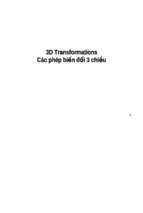 đề tài các phép biến đổi 3 chiều trong kỹ thuật đồ họa