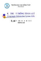 đề tài tổ chức cơ sở dữ liệu trong gis