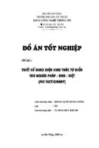 đồ án thiết kế giao diện khai thác từ điển tra nghĩa pháp   anh   việt (fev dictionary)