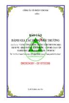 Báo cáo đánh giá tác động môi trường của dự án cụm công trình trung tâm thương mại   dịch vụ   khách sạn   văn phòng   căn hộ cao cấp và bãi đậu xe ngầm vincom   tp.hcm