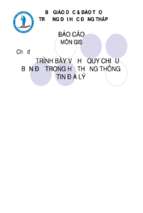 đề tài trình bày về hệ quy chiếu bản đồ trong hệ thống thông tin địa lý