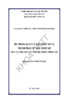 Khóa luận hệ thống quản lý mẫu thiết kế và thành phần từ mẫu thiết kế phục vụ cho việc xây dựng hệ thống thông tin