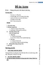 đồ án chương trình quản lý xuất nhập cho kho hàng   access