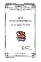 Báo cáo ứng dụng iis 7 làm webserver