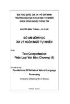 đồ án xử lý ngôn ngữ tự nhiên   phân loại văn bản