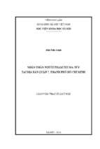 Nhân thân người phạm tội ma túy tại địa bàn quận 7, thành phố hồ chí minh