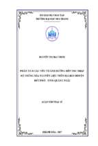 Phân tích các yếu tố ảnh hưởng đến thu nhập hộ trồng mía nguyên liệu trên địa bàn huyện đức phổ, tỉnh quảng ngãi