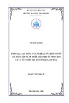 đánh giá tác động của nghề lờ dây đến nguồn lợi thủy sản và đề xuất giải pháp sử dụng hợp lờ dây trên địa bàn tỉnh khánh hòa