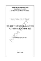 Luận văn tìm hiểu về công nghệ bluetooh và ứng dụng minh hoạ