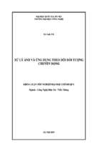 Khóa luận xử lý ảnh và ứng dụng theo dõi đối tượng chuyển động