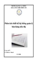 đề tài phân tích thiết kế hệ thống quản lý bán hàng siêu thị