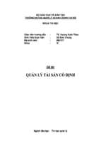 đồ án công nghệ thông tin  quản lý tài sản cố định