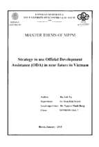 Strategy to use official development assistance ( oda) in near future in vietnam