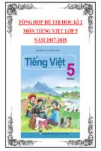 Tổng hợp đề thi học kì 2 môn tiếng việt lớp 5 năm 2017 2018