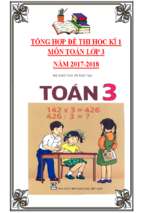 Tổng hợp đề thi học kì 1 môn toán lớp 3 năm 2017 2018