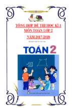 Tổng hợp đề thi học kì 1 môn toán lớp 2 năm 2017 2018