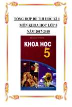 Tổng hợp đề thi học kì 1 môn khoa học lớp 5 năm 2017 2018