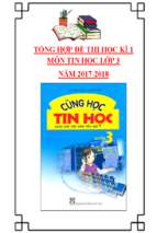 Tổng hợp đề thi học kì 1 môn tin học lớp 3 năm 2017 2018