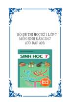 Bộ đề thi học kì 1 môn sinh lớp 7 năm 2017 có đáp án