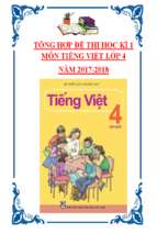 Tổng hợp đề thi học kì 1 môn tiếng việt lớp 4 năm 2017 2018