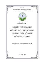 Nghiên cứu bào chế vi nang diclofenac bằng phương pháp đông tụ sử dụng alginat