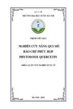 Nghiên cứu nâng cao qui mô bào chế phức hợp phytosome quercetin