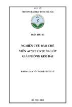 Nghiên cứu bào chế viên acyclovir đa lớp giải phóng kéo dài