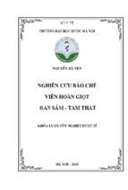 Nghiên cứu bào chế viên hoàn giọt đan sâm   tam thất