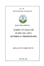 Nghiên cứu bào chế in situ gel chứa ketorolac tromethamin