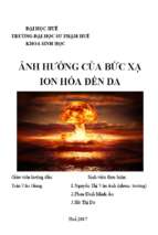 Ảnh hưởng của bức xạ ion hóa đến da (TRÙNG)
