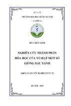 Nghiên cứu thành phần hóa học vỏ hạt một số giống đậu xanh