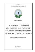 Tác dụng bảo vệ thần kinh của cao chiết giàu flavonoid từ lá hồng (diospyros kaki) trên mô hình đột quỵ não thực nghiệm