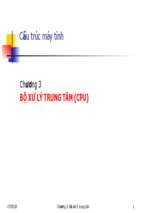 Bài giảng Cấu trúc máy tính: Chương 3   GV  Đào Quốc Phương