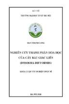 Nghiên cứu thành phần hóa học của cây bát giác liên (dysosma difformis)