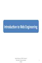 Lec 1 (Introduction to Web Engineering)
