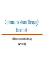 ADE Lecture 25  Communication Through Internet