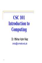 Introduction to Computing (1)