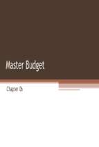 Kiểm toánchap006 master budget