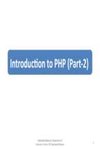 Lec25 (Introduction to PHP (Part 2))