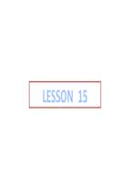 CSC441 Lesson 15