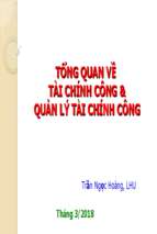 Bài giảng Tổng quan về tài chính công và quản lý tài chính công   Trần Ngọc Hoàng
