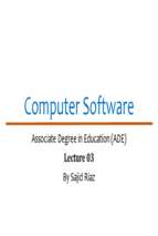 ADE Lecture 03